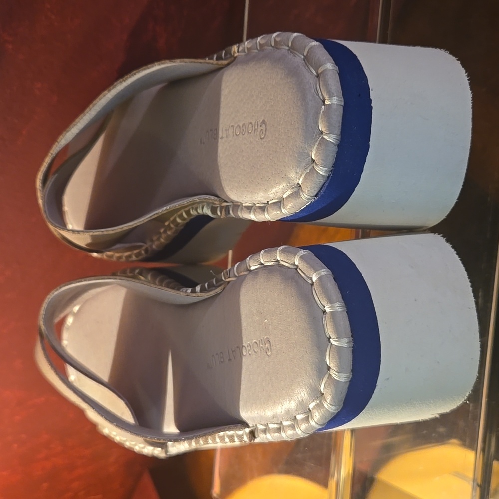Chocolate Blu Magic Platform Slide Sandal In Gunmetal Leather Size 36 (6) - Picture 6 of 9